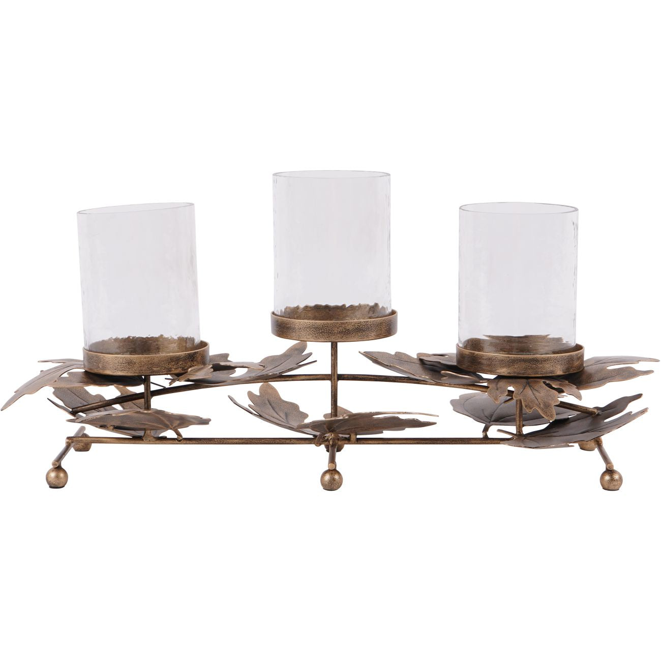 Laura Ashley Bronze Corrina Leaf Triple Votive Candleholder